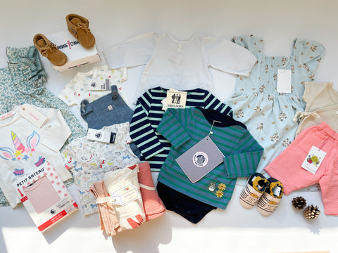 Bundle of clothes with tags